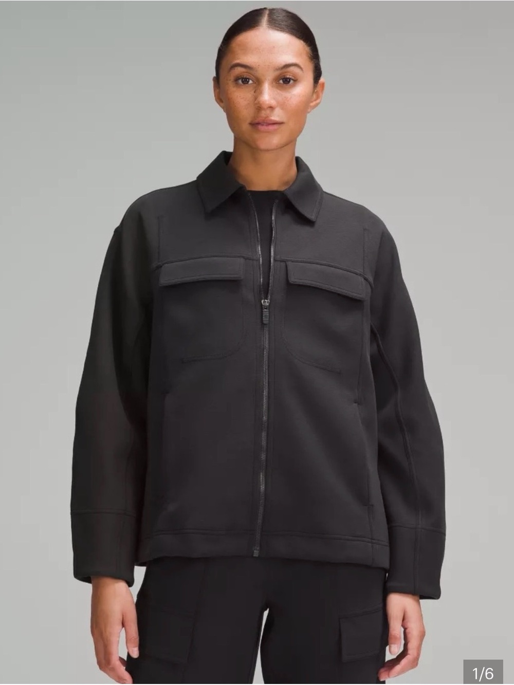 lululemon athletica cotton blend double knit full zip